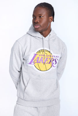 Mens LA Lakers Grey Melange Hoodie