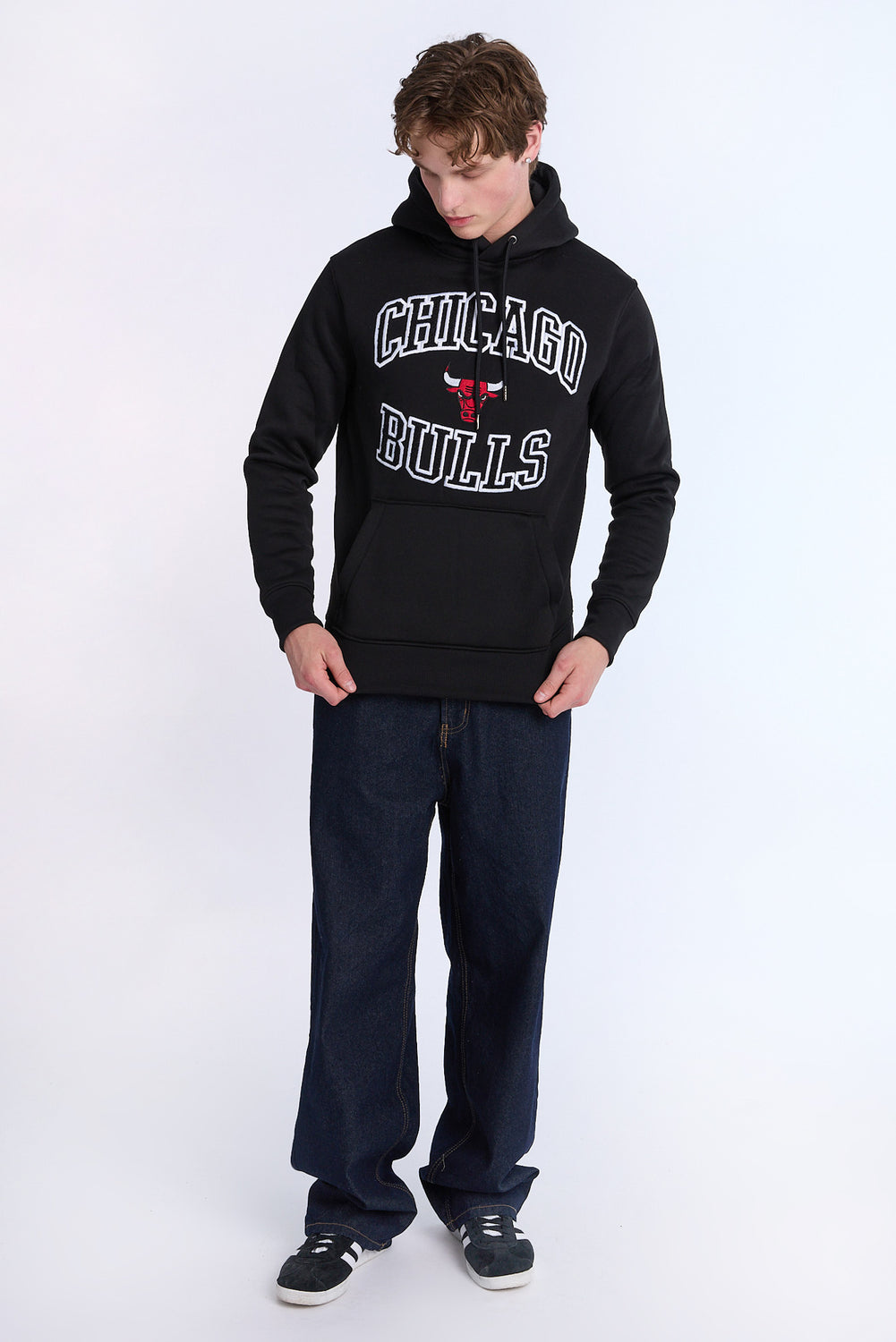 Mens Chicago Bulls Chenille Logo Hoodie Mens Chicago Bulls Chenille Logo Hoodie