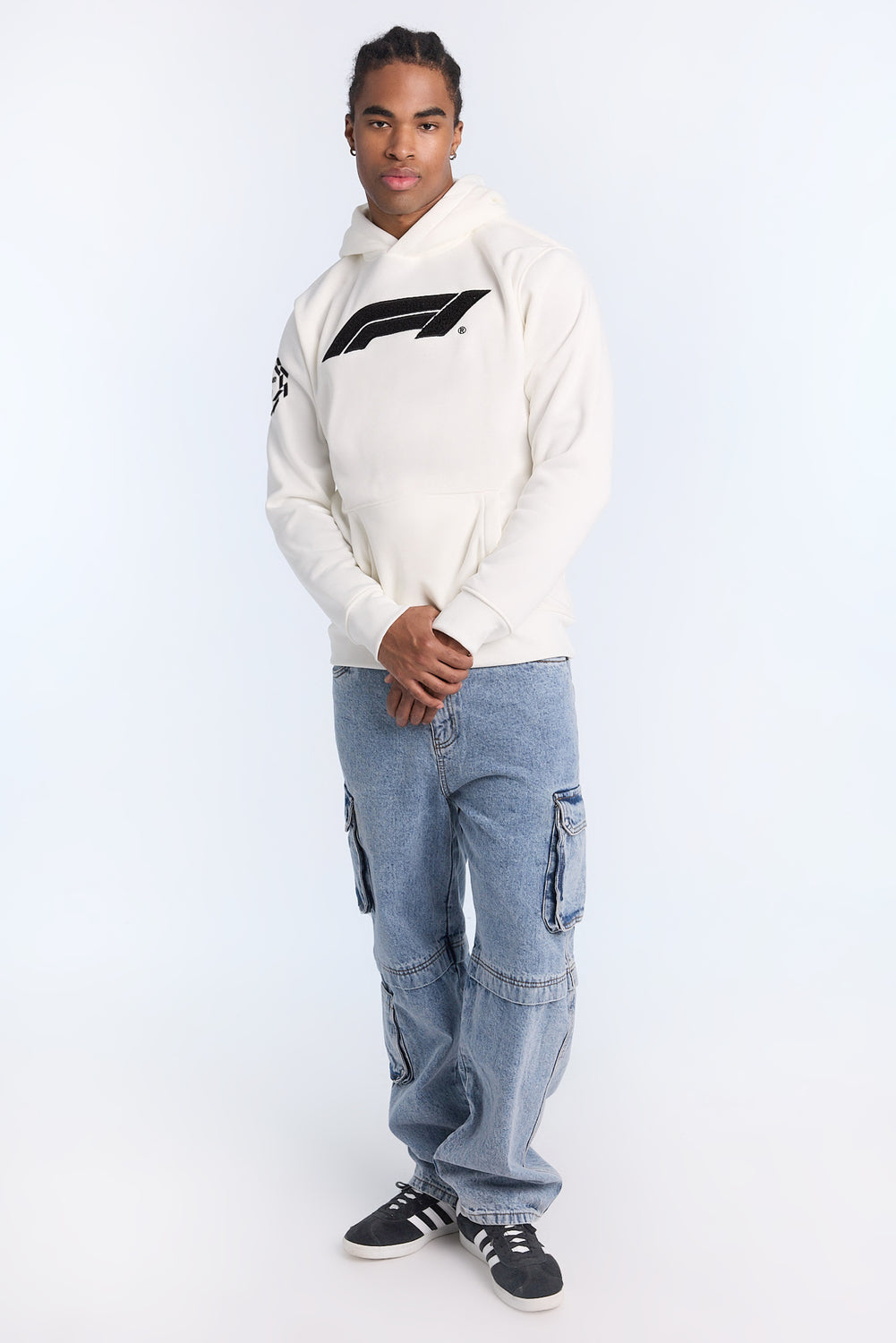 Haut à capuchon blanc Formula 1 homme Haut à capuchon blanc Formula 1 homme