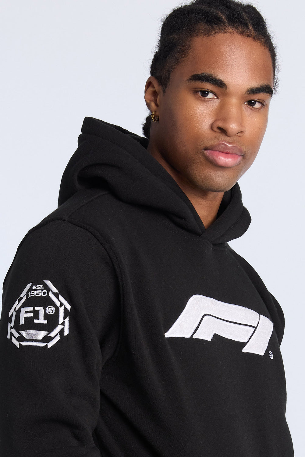 Haut à capuchon noir Formula 1 homme Haut à capuchon noir Formula 1 homme