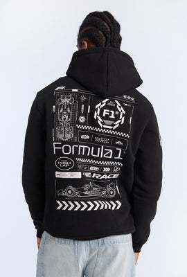 Haut à capuchon noir Formula 1 homme