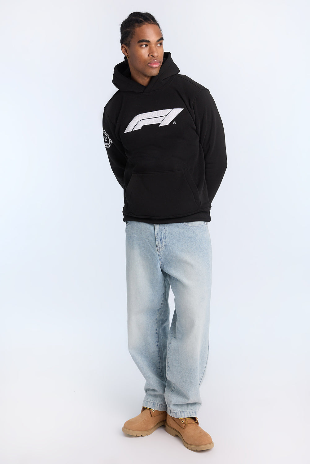 Haut à capuchon noir Formula 1 homme Haut à capuchon noir Formula 1 homme