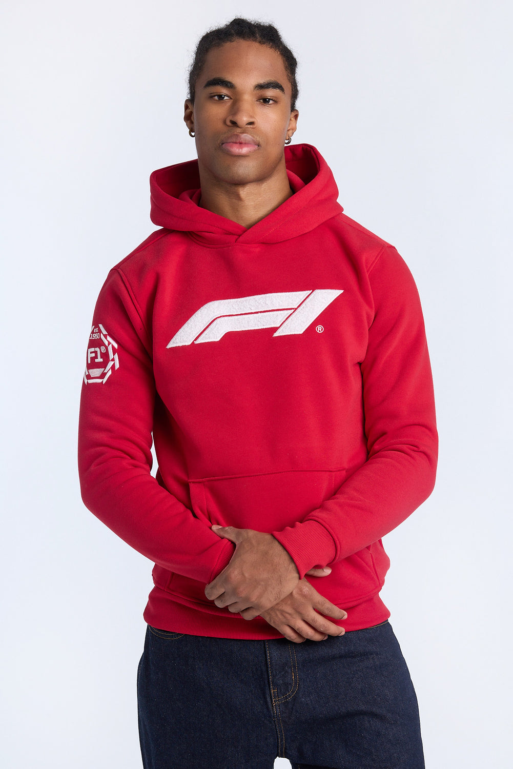 Haut à capuchon rouge Formula 1 homme Haut à capuchon rouge Formula 1 homme
