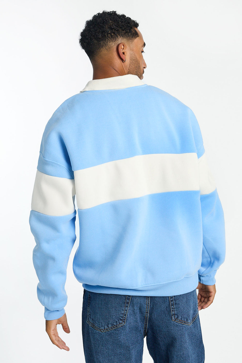 Sweatshirt à col polo bicolore Man City homme Sweatshirt à col polo bicolore Man City homme