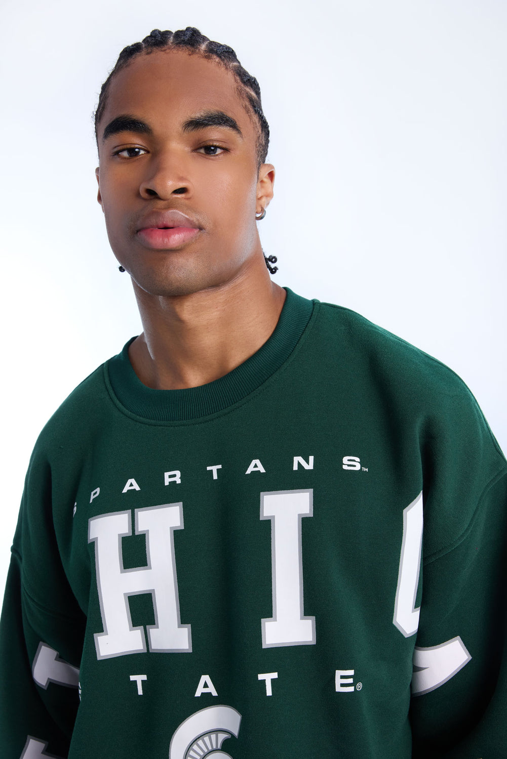 Mens Michigan State Spartans Crewneck Sweatshirt Mens Michigan State Spartans Crewneck Sweatshirt
