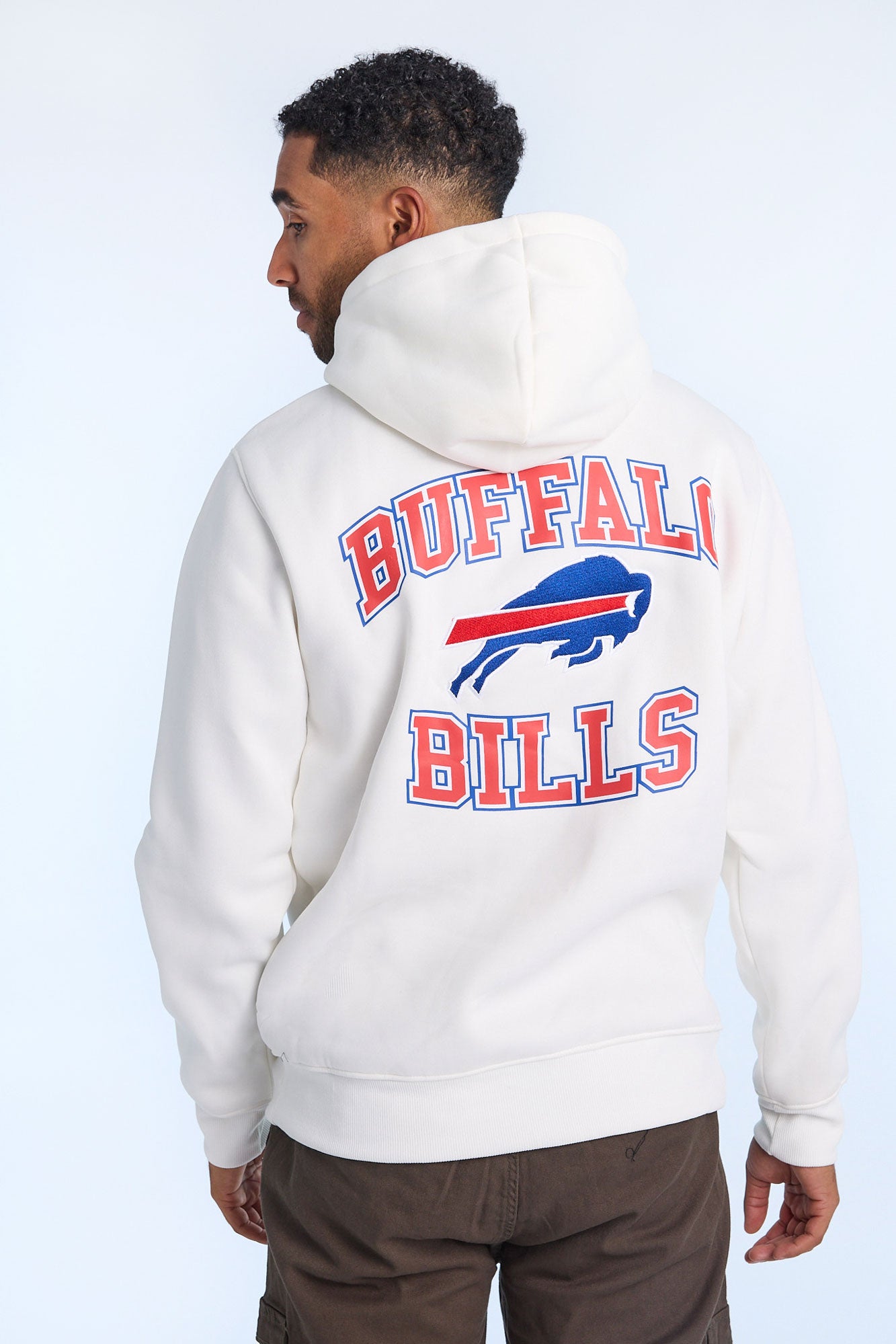 Mens Buffalo Bills Graphic Hoodie - White /