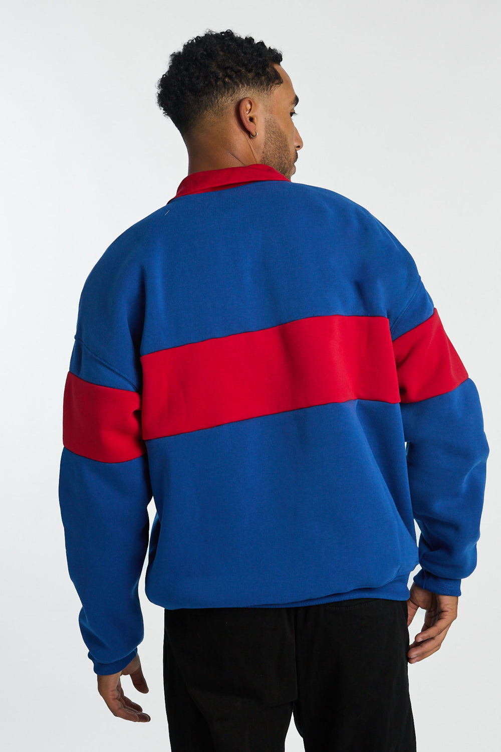 Sweatshirt à col polo bicolore FC Barcelona homme Sweatshirt à col polo bicolore FC Barcelona homme