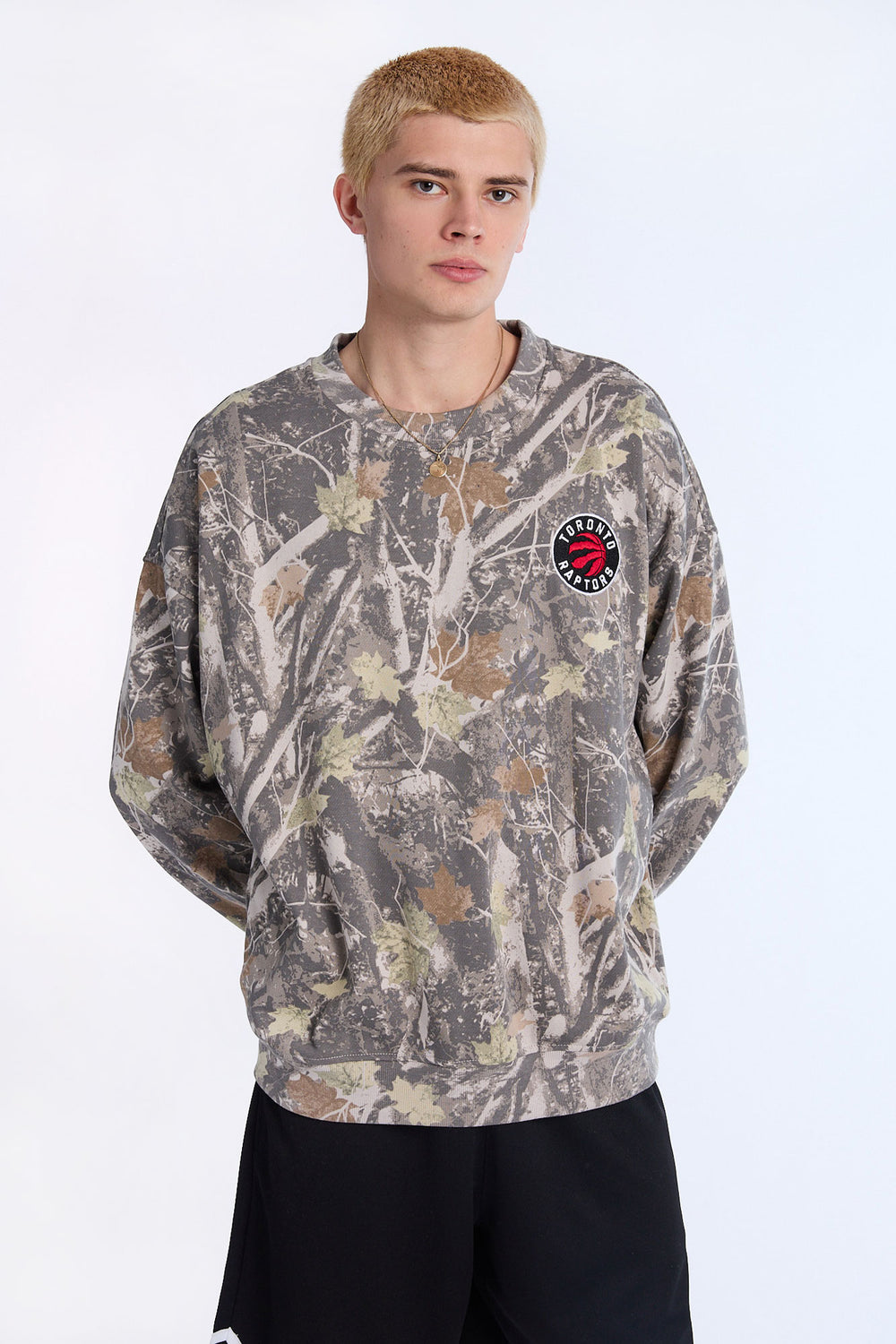 Mens Raptors Tree Camo Oversized Sweatshirt Mens Raptors Tree Camo Oversized Sweatshirt
