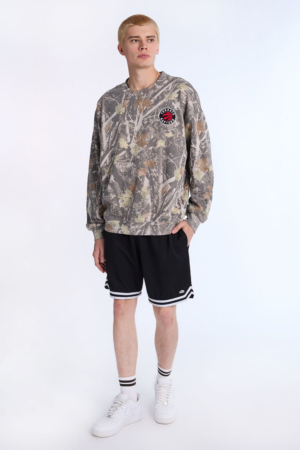 Mens Raptors Tree Camo Oversized Sweatshirt Mens Raptors Tree Camo Oversized Sweatshirt