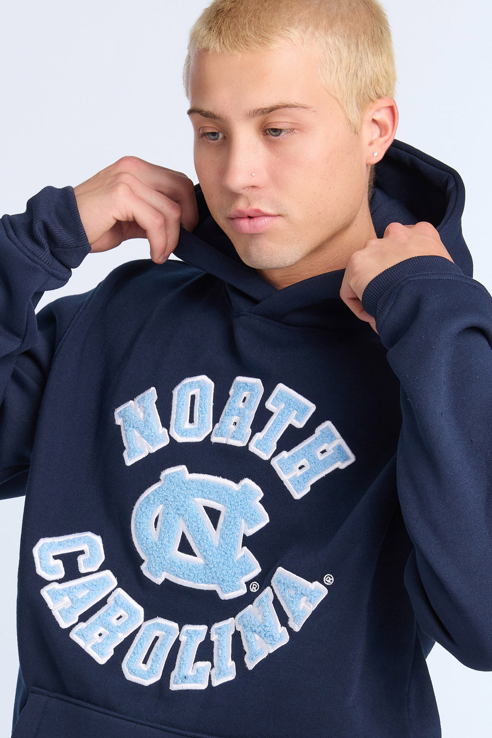 Mens UNC Chenille Logo Hoodie Mens UNC Chenille Logo Hoodie
