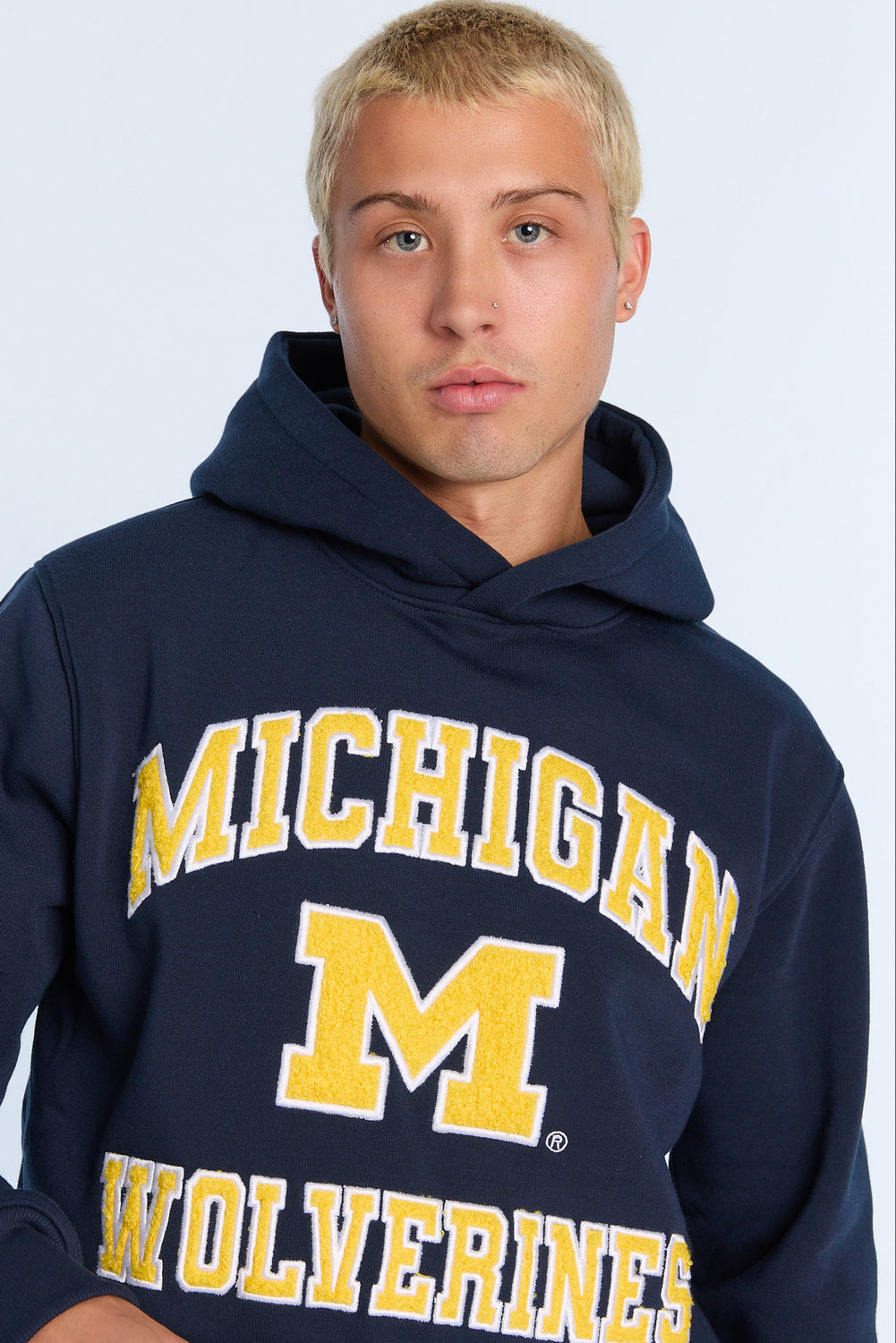 Mens Michigan Wolverines Chenille Logo Hoodie Mens Michigan Wolverines Chenille Logo Hoodie