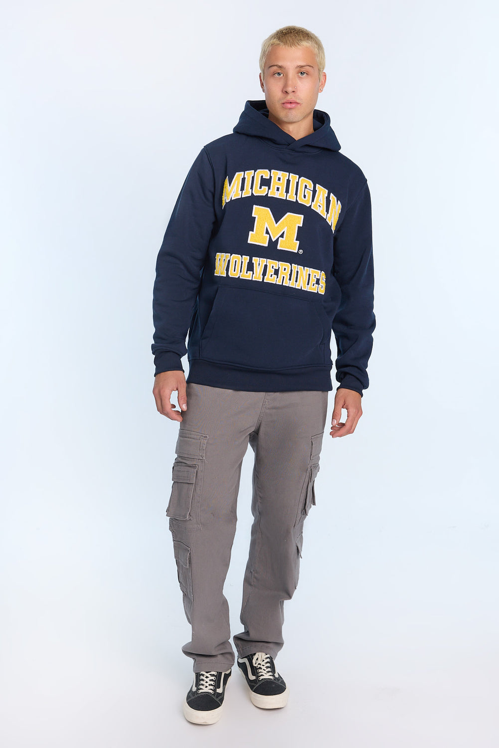 Mens Michigan Wolverines Chenille Logo Hoodie Mens Michigan Wolverines Chenille Logo Hoodie