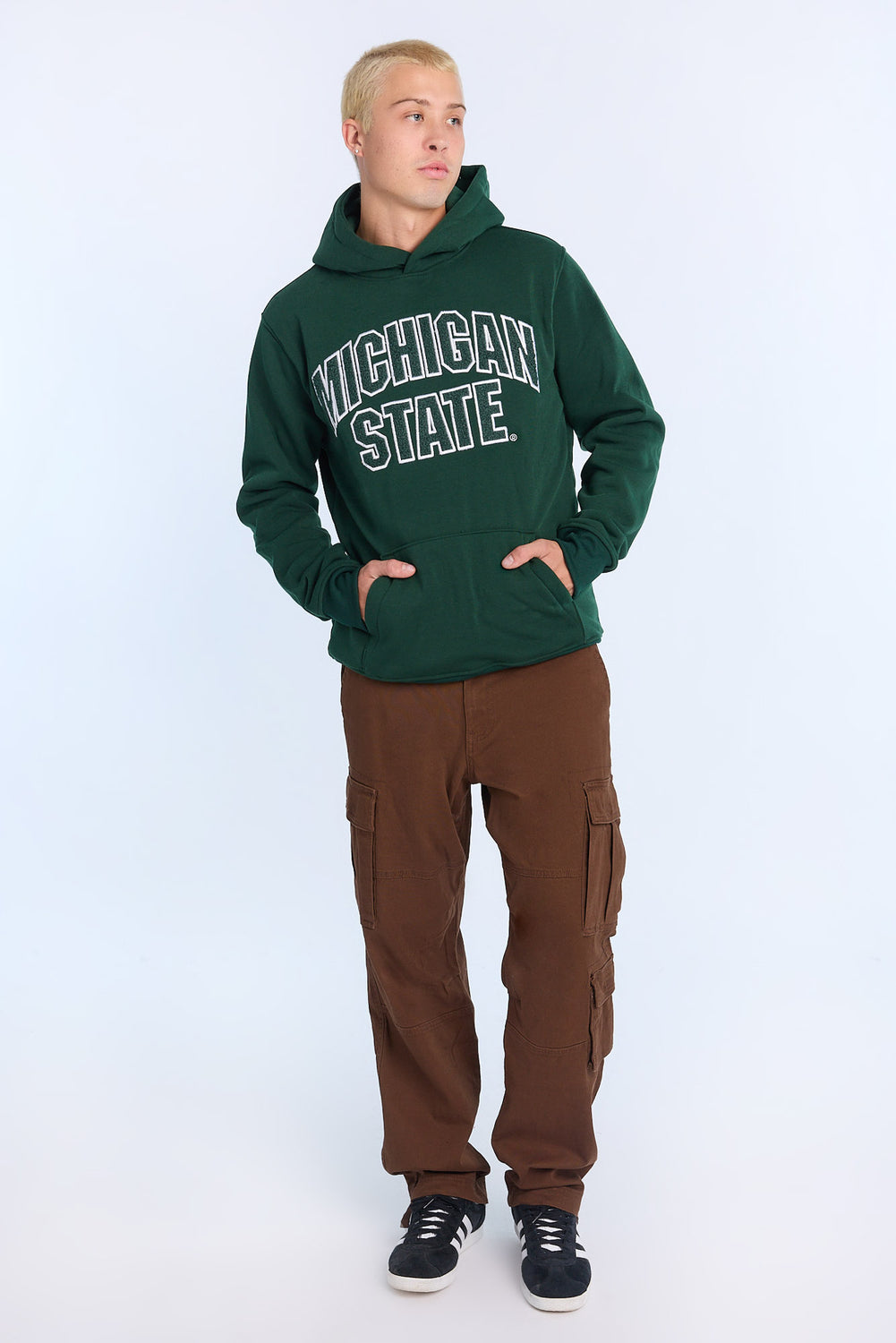 Mens Michigan State Chenille Logo Hoodie Mens Michigan State Chenille Logo Hoodie