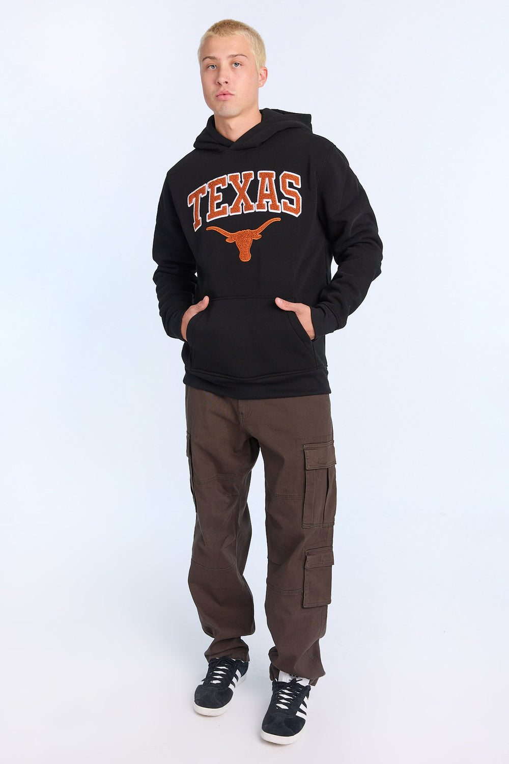 Mens Texas Longhorns Chenille Logo Hoodie Mens Texas Longhorns Chenille Logo Hoodie