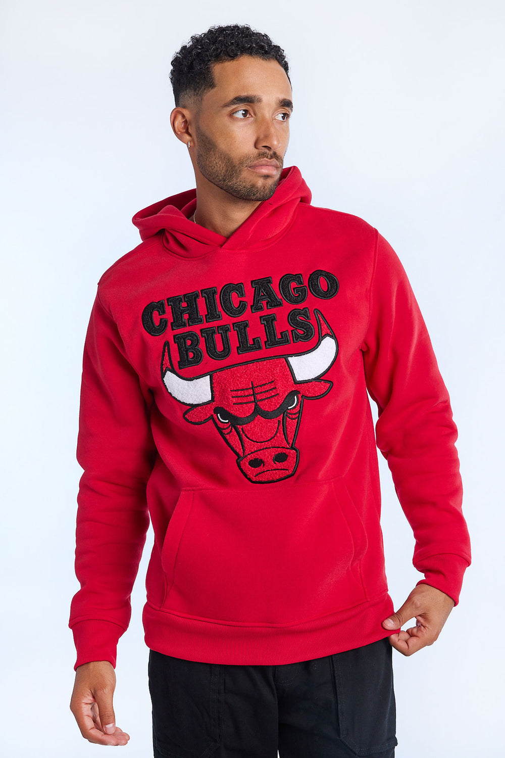 Mens Chicago Bulls Chenille Logo Hoodie Mens Chicago Bulls Chenille Logo Hoodie