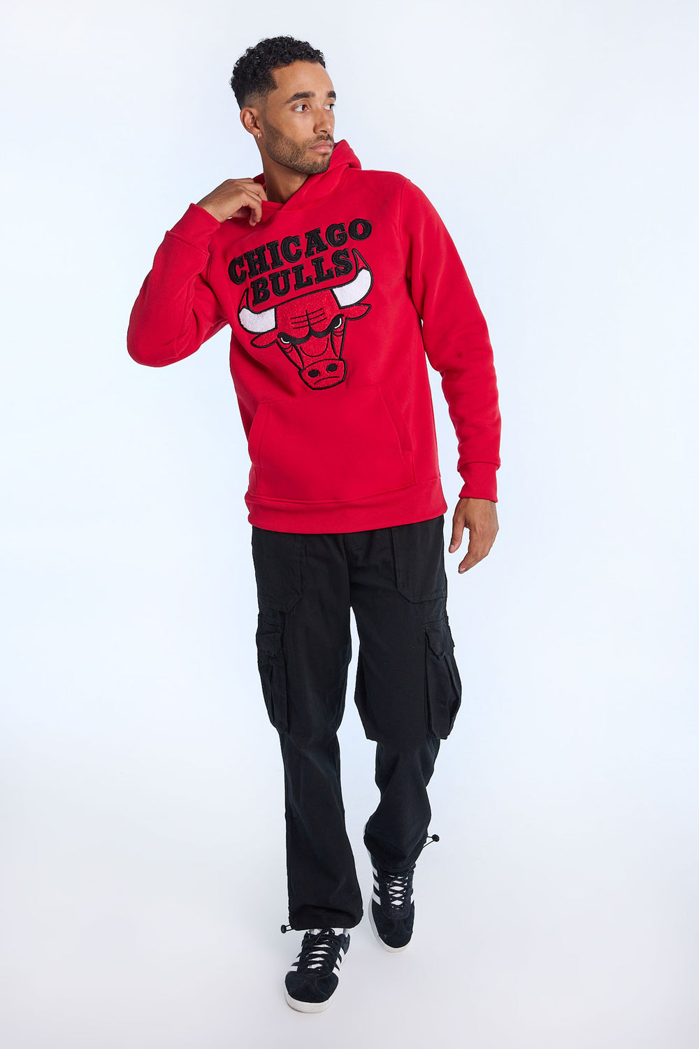 Mens Chicago Bulls Chenille Logo Hoodie Mens Chicago Bulls Chenille Logo Hoodie