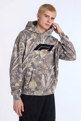 Haut à capuchon camouflage arbres F1 homme