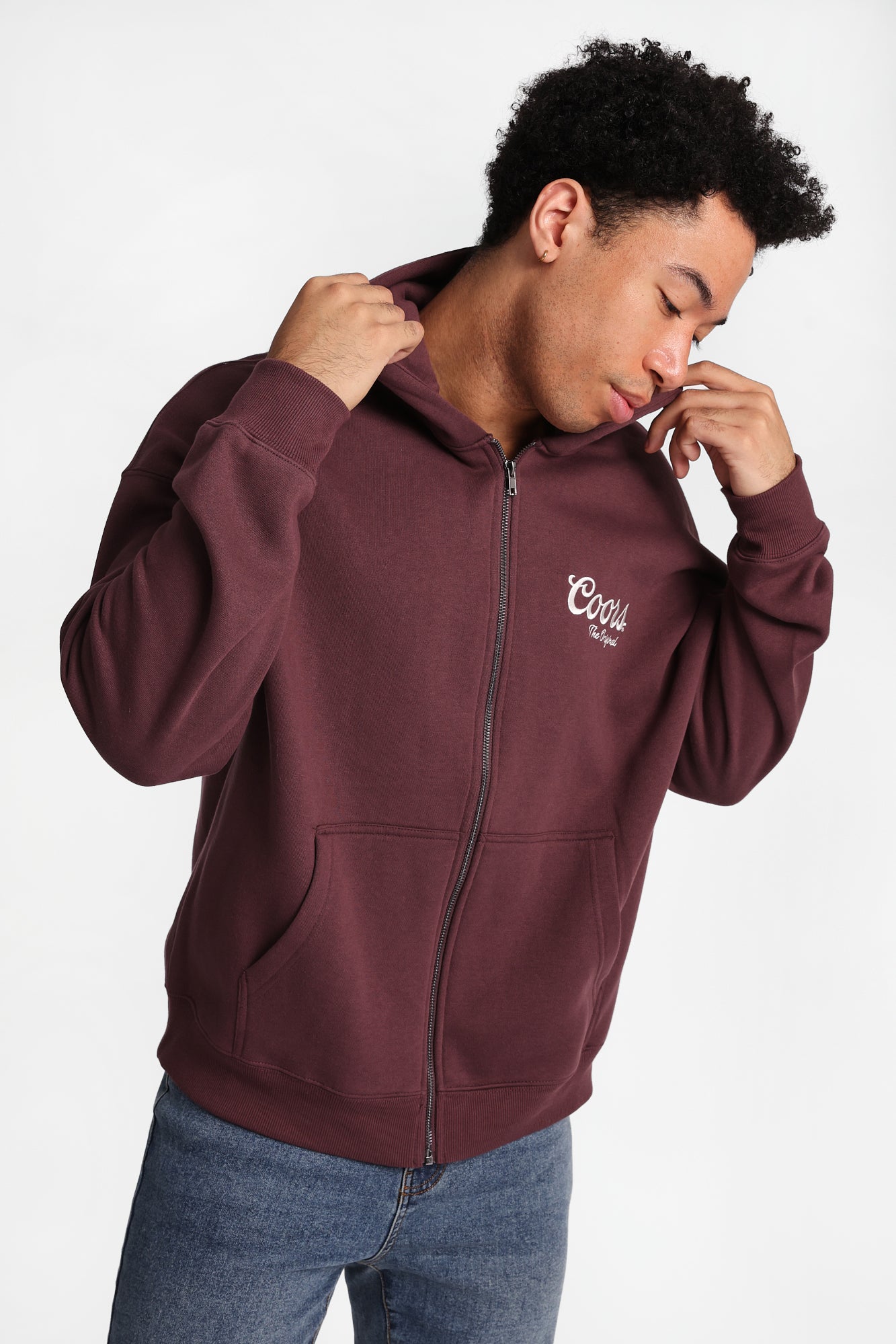 Coors Rodeo Graphic Zip-Up Hoodie - Purple /