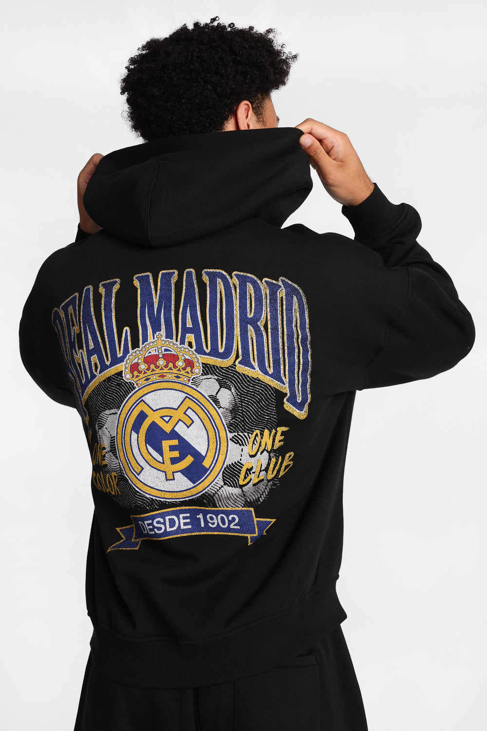 Real Madrid Graphic Zip-Up Hoodie Real Madrid Graphic Zip-Up Hoodie