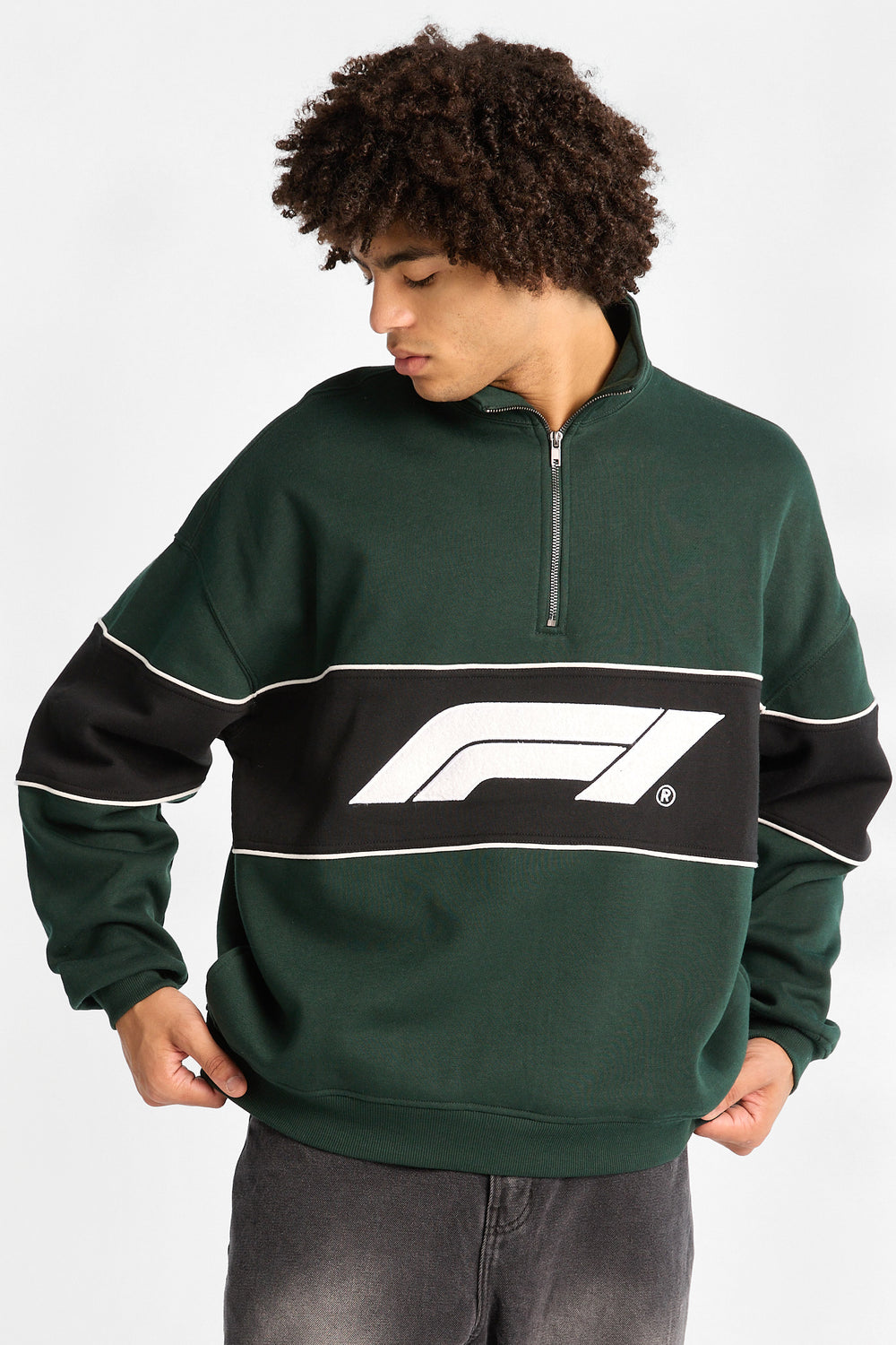 Formula 1 Colour Block Quarter-Zip Sweatshirt Formula 1 Colour Block Quarter-Zip Sweatshirt