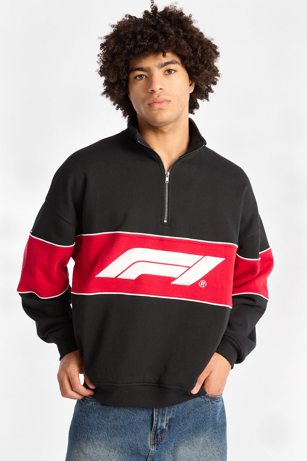 Formula 1 Colour Block Quarter-Zip Sweatshirt Formula 1 Colour Block Quarter-Zip Sweatshirt