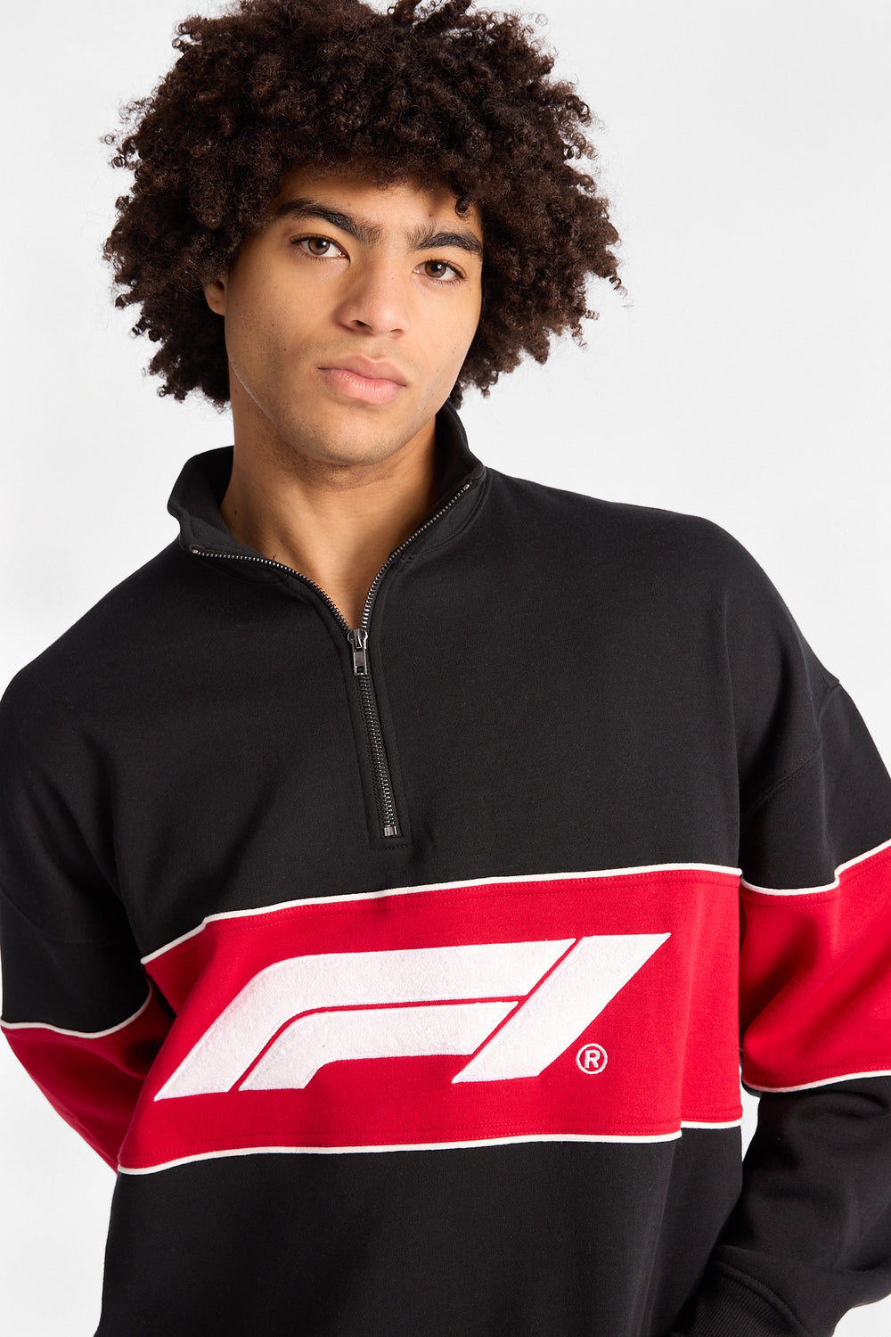 Sweatshirt bicolore à glissière 1/4 Formula 1 Sweatshirt bicolore à glissière 1/4 Formula 1