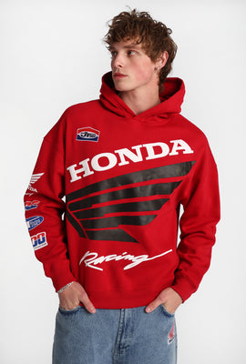Haut à capuchon imprimé ailes Honda Racing