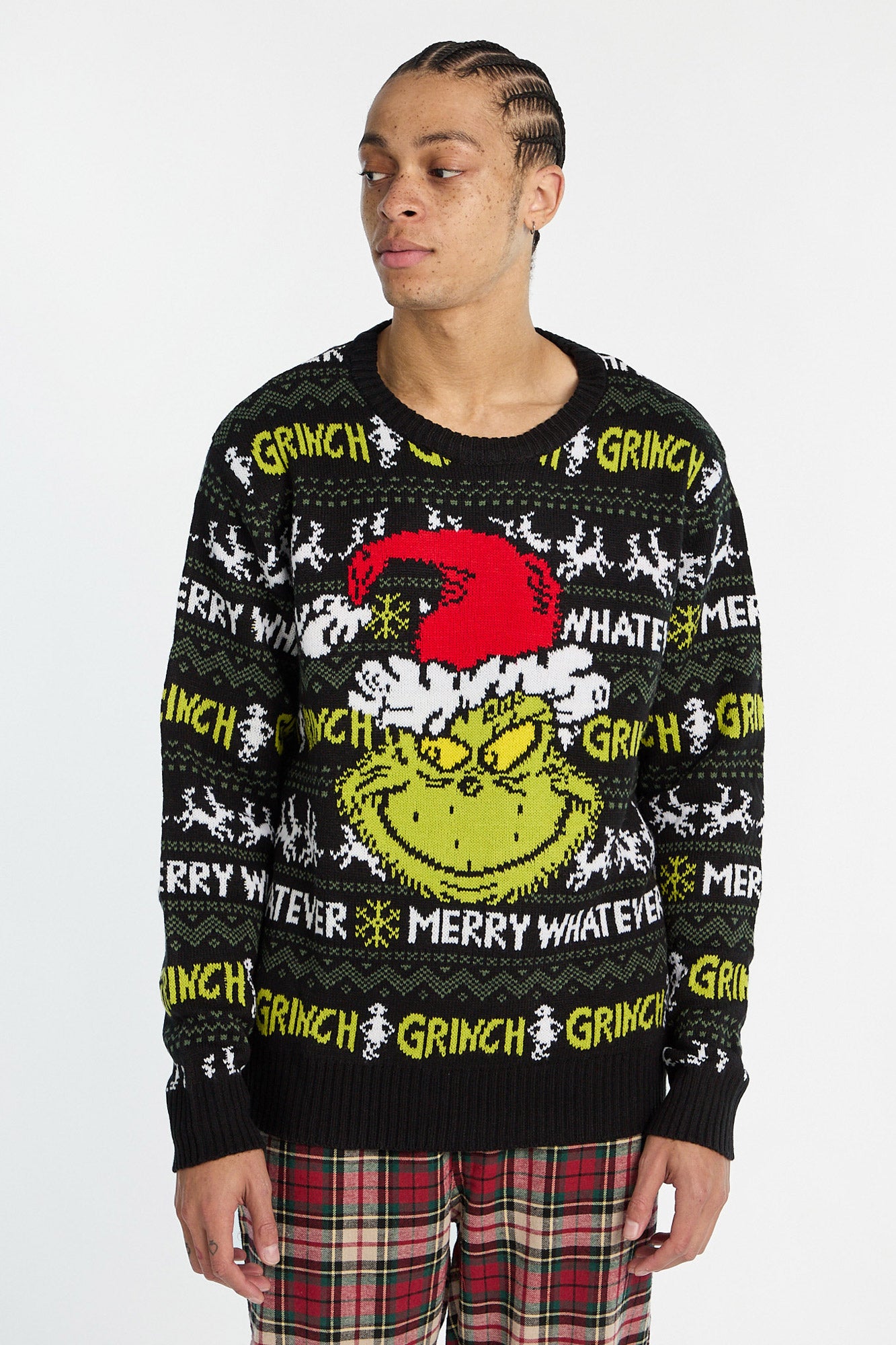 Mens The Grinch Holiday Graphic Sweater