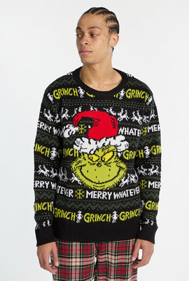 Mens The Grinch Holiday Graphic Sweater
