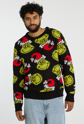 Mens The Grinch Holiday Graphic Sweater