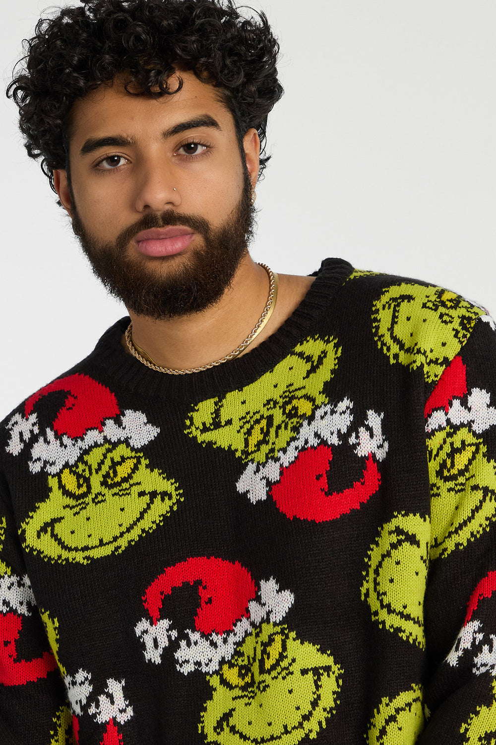 Chandail à motif des Fêtes Le Grinch homme Chandail à motif des Fêtes Le Grinch homme