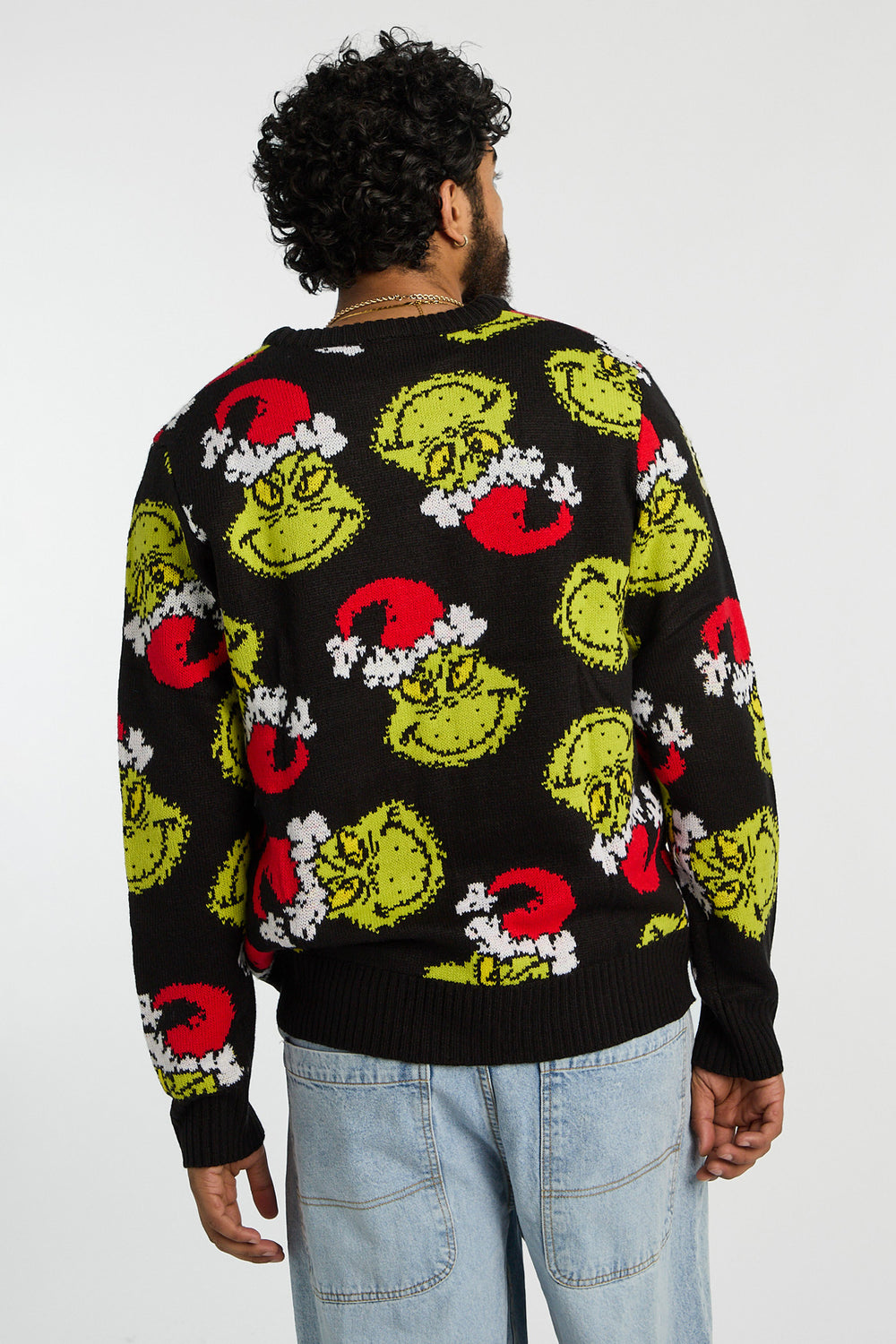 Mens The Grinch Holiday Graphic Sweater Mens The Grinch Holiday Graphic Sweater