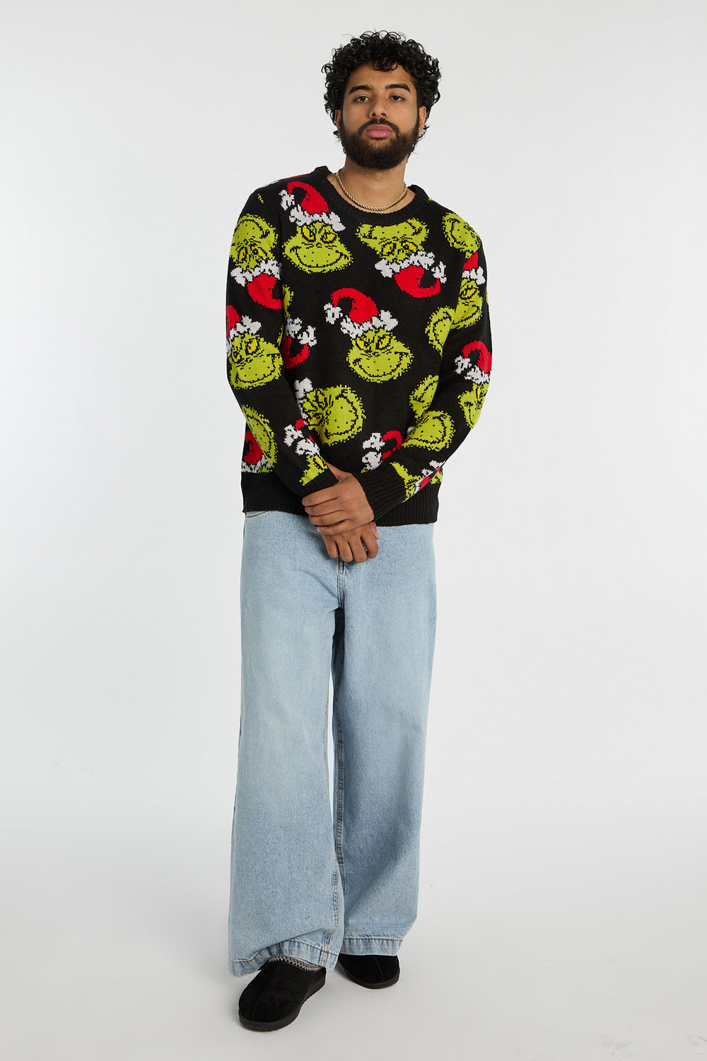 Chandail à motif des Fêtes Le Grinch homme Chandail à motif des Fêtes Le Grinch homme