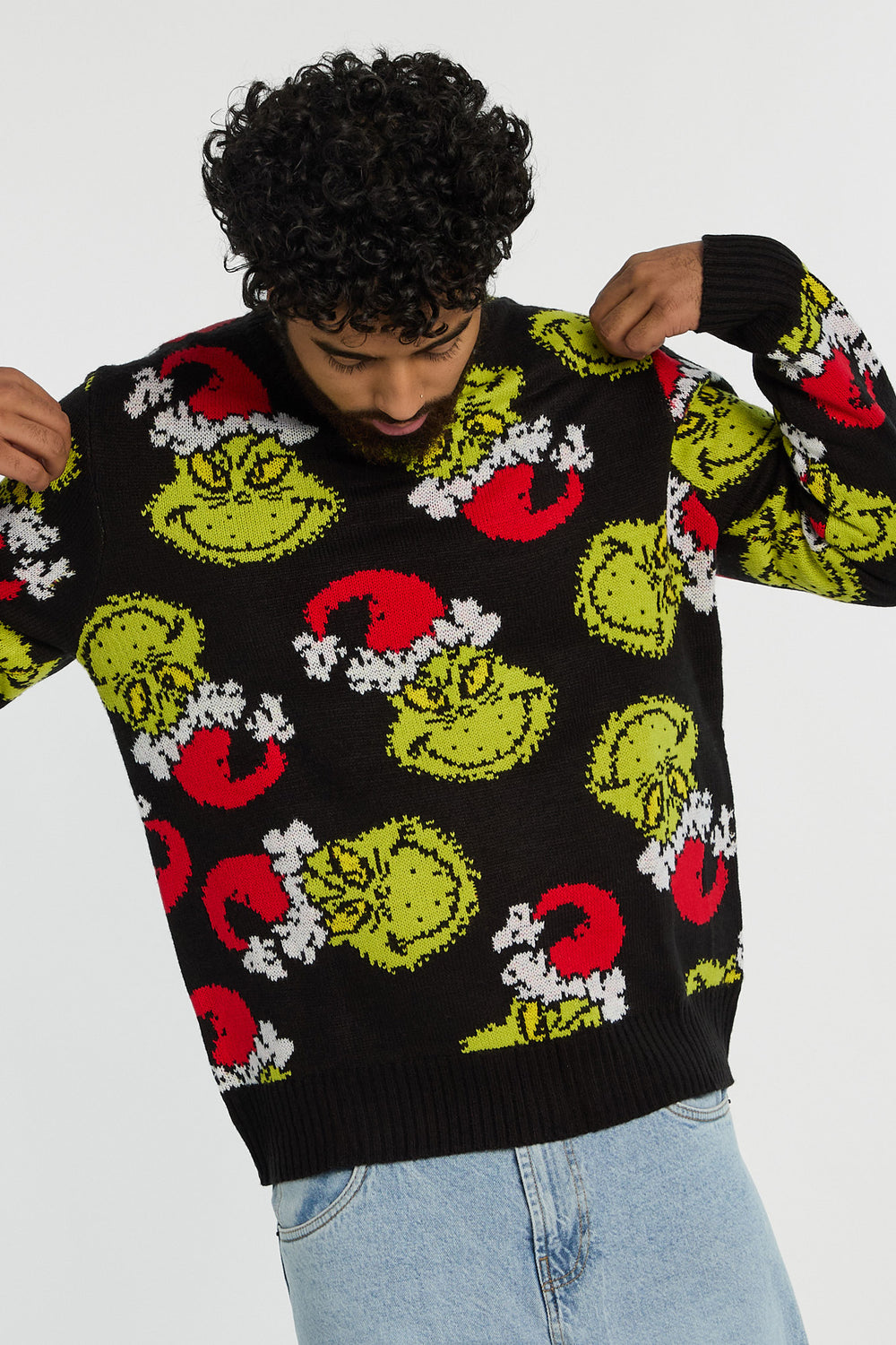 Chandail à motif des Fêtes Le Grinch homme Chandail à motif des Fêtes Le Grinch homme