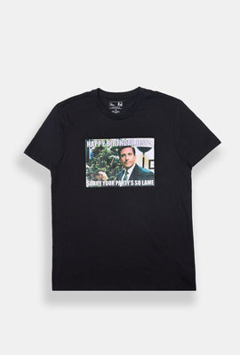 Mens The Office Happy Birthday Jesus Graphic T-Shirt