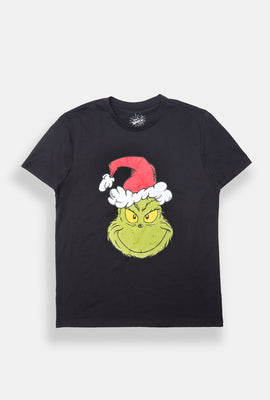 Mens The Grinch Face Graphic T-Shirt