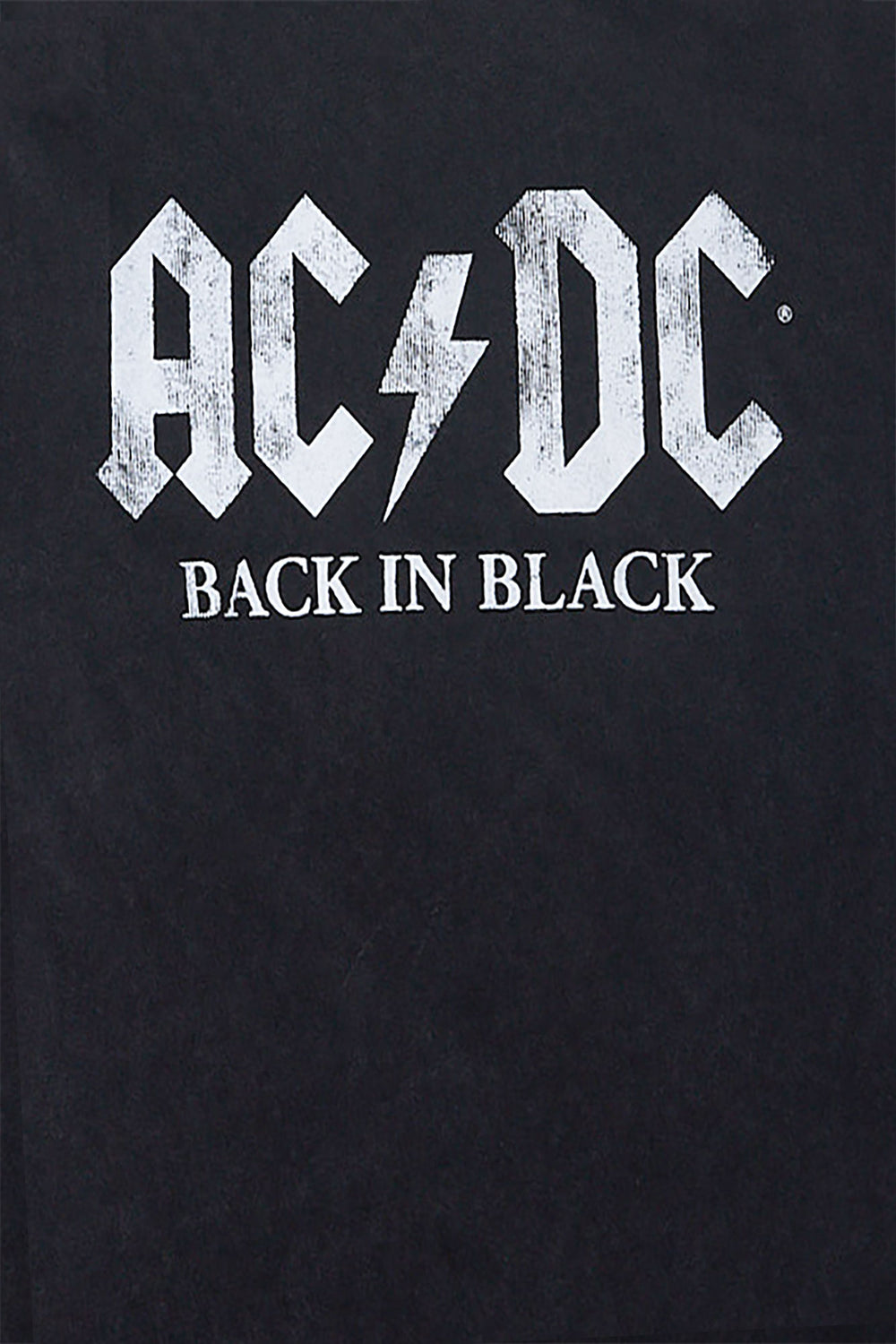 T-shirt délavé imprimé AC/DC Back In Black homme T-shirt délavé imprimé AC/DC Back In Black homme