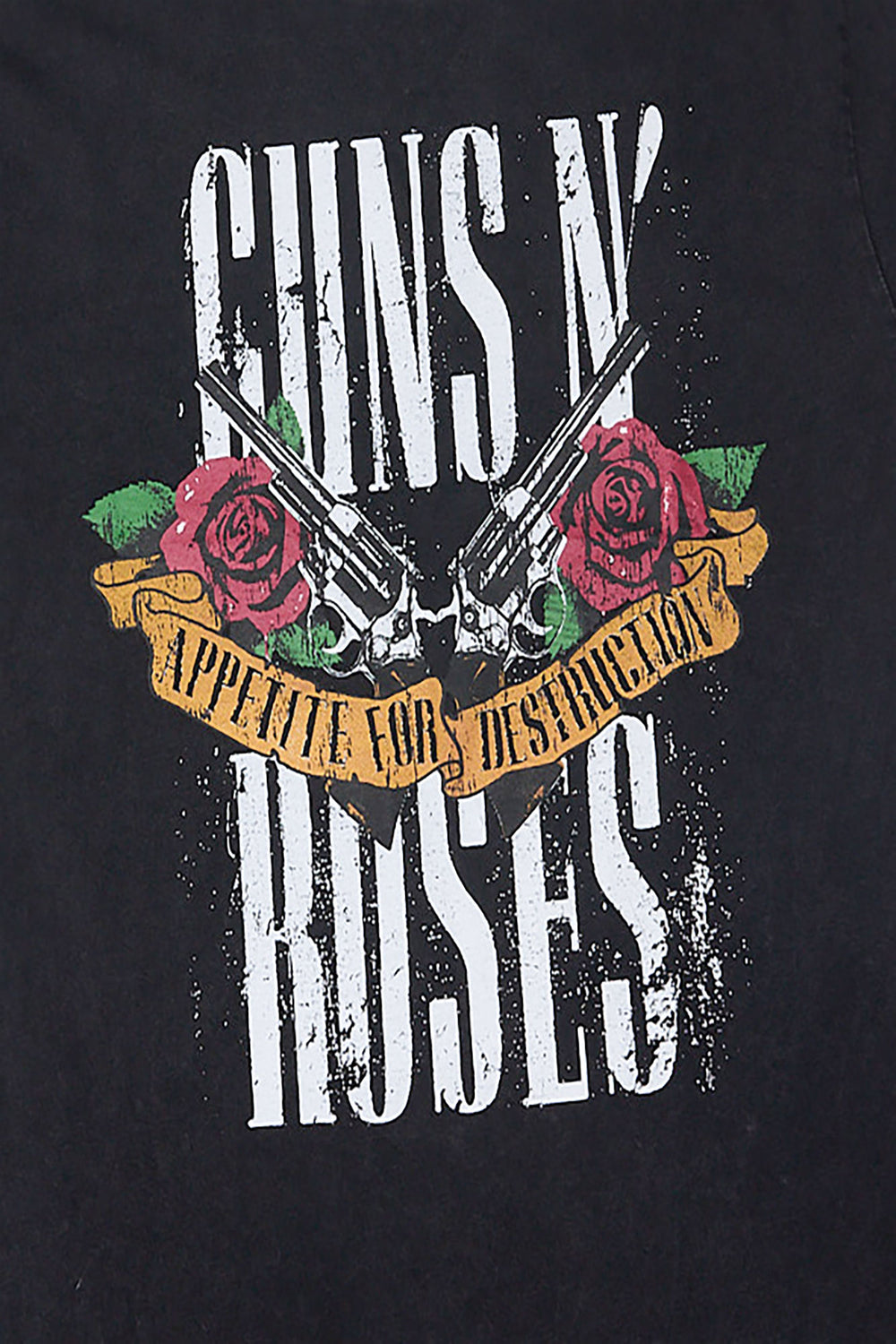 T-shirt délavé imprimé Guns N' Roses homme T-shirt délavé imprimé Guns N' Roses homme