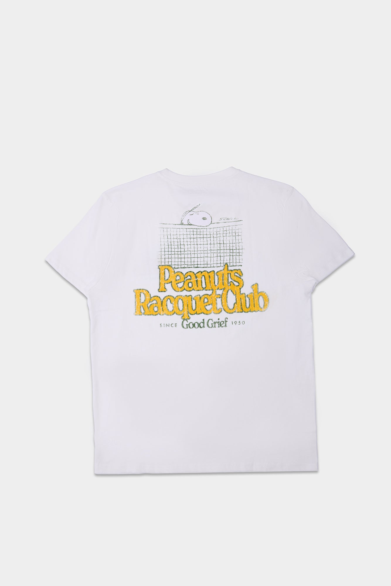 Mens Peanuts Racquet Club T-Shirt - Cream /