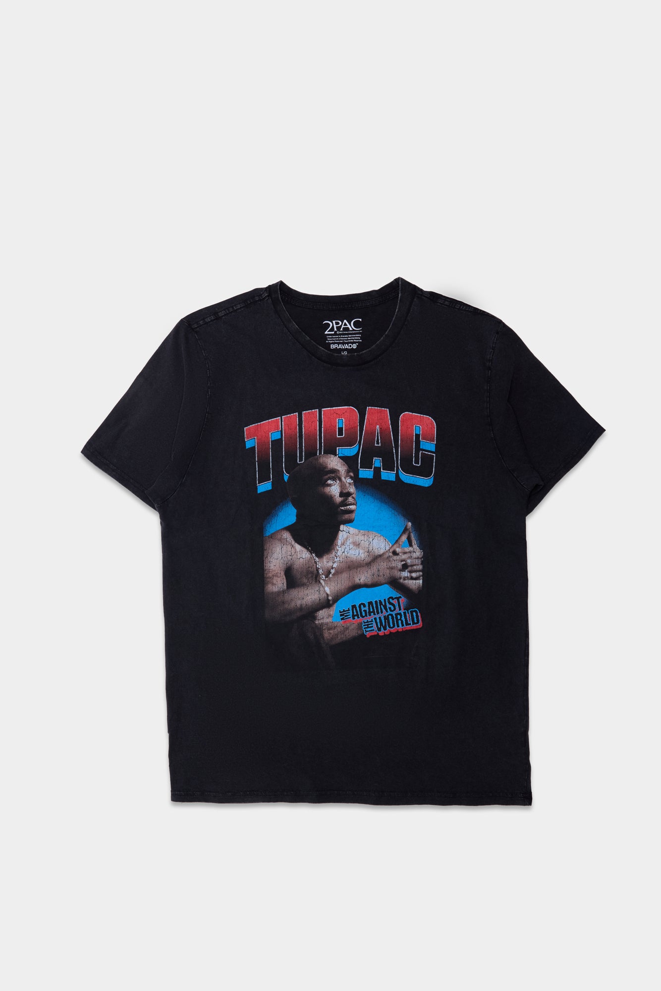 Mens Tupac Graphic T-Shirt - Black /