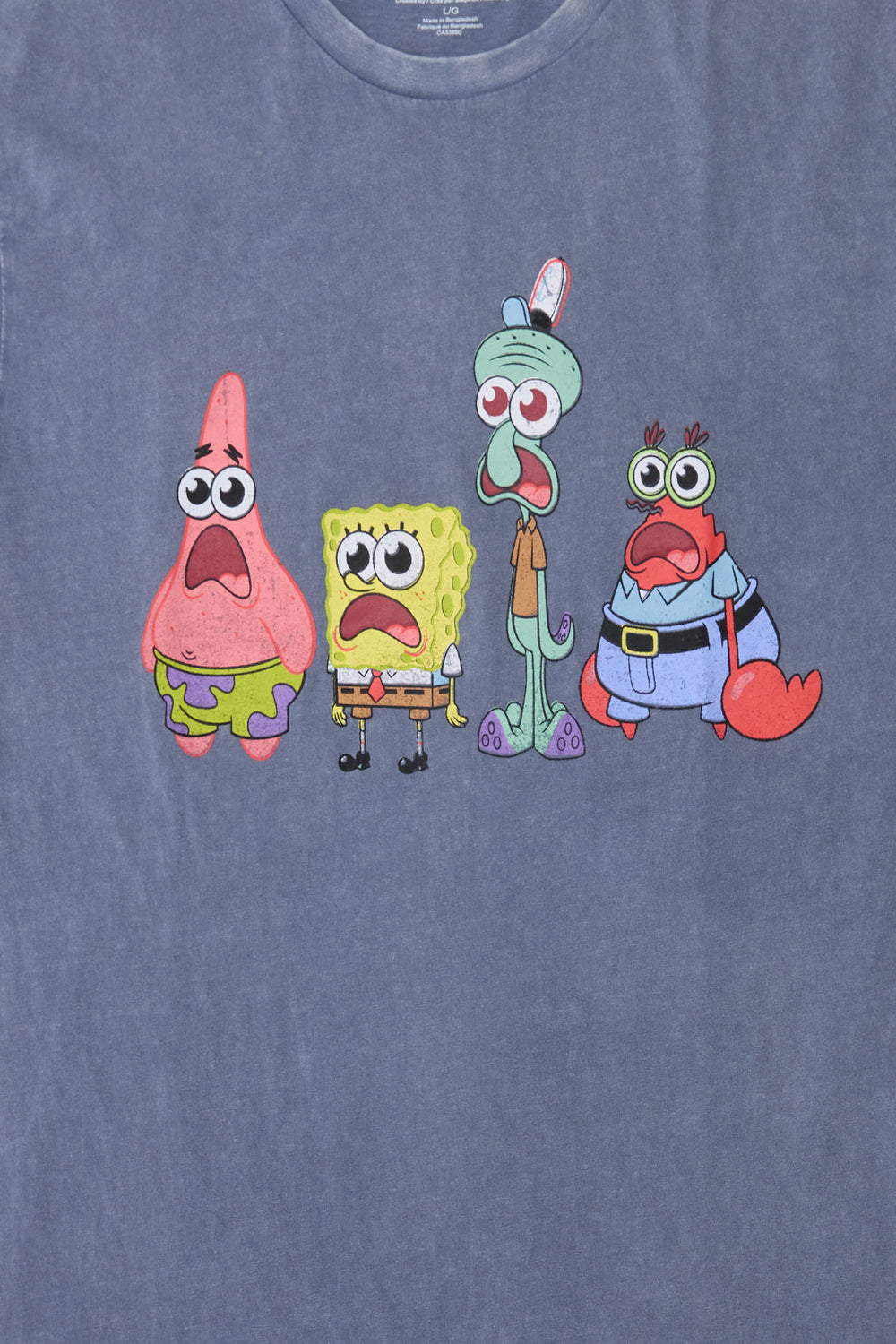 Mens SpongeBob Gang Stonewash T-Shirt Mens SpongeBob Gang Stonewash T-Shirt