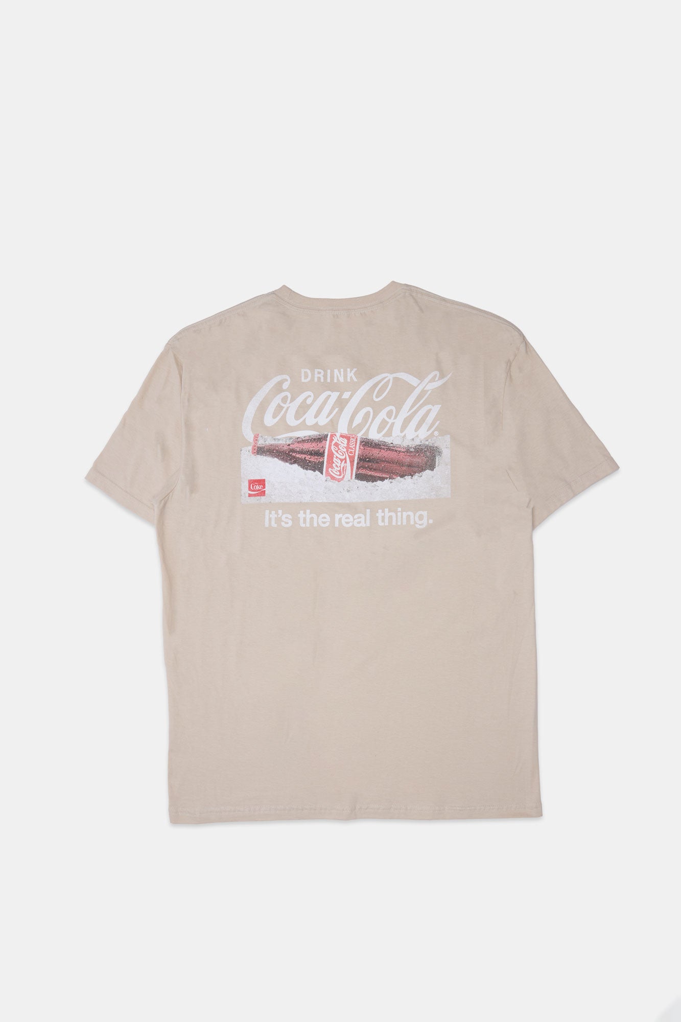 Mens Coca-Cola Graphic T-Shirt - Tan /