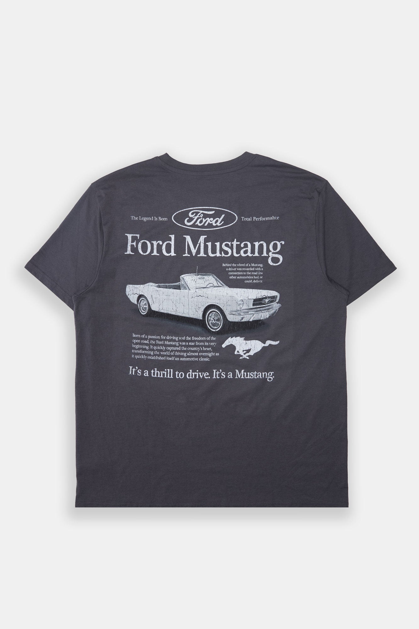 Mens Ford Mustang Thrill Graphic T-Shirt - Heather Grey /