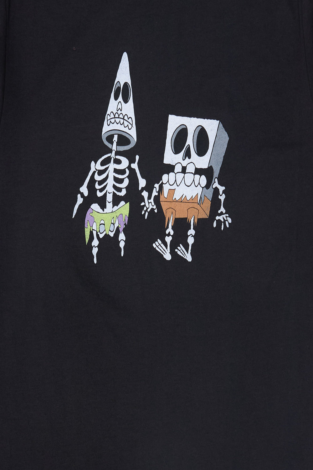 Mens Skeleton SpongeBob & Patrick Graphic T-Shirt Mens Skeleton SpongeBob & Patrick Graphic T-Shirt