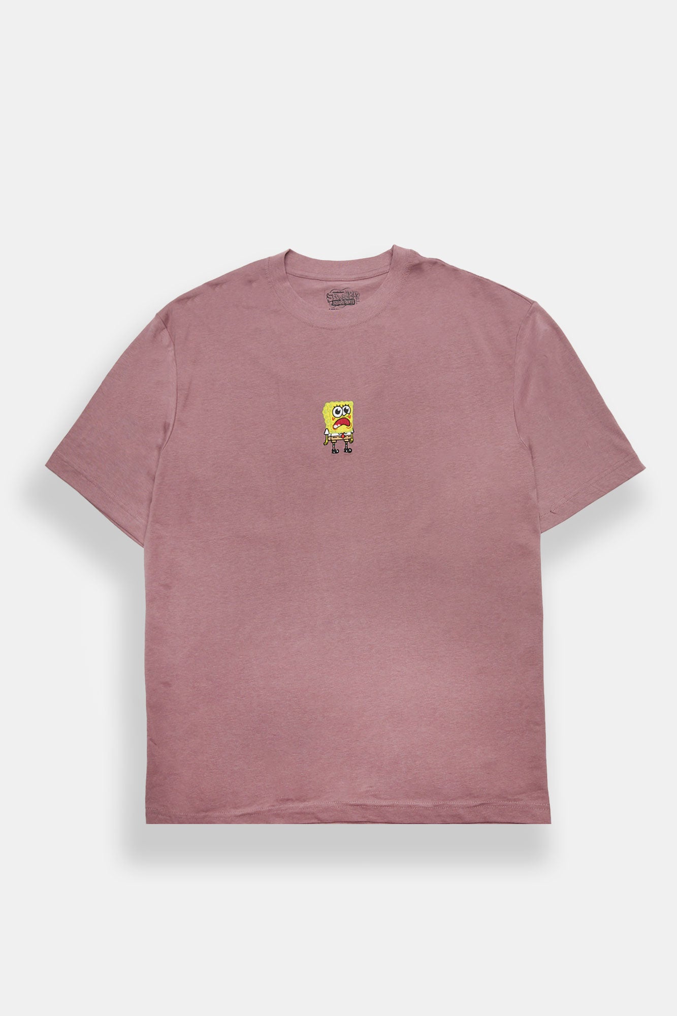 SpongeBob Embroidered Graphic Oversized Tee - Pink /