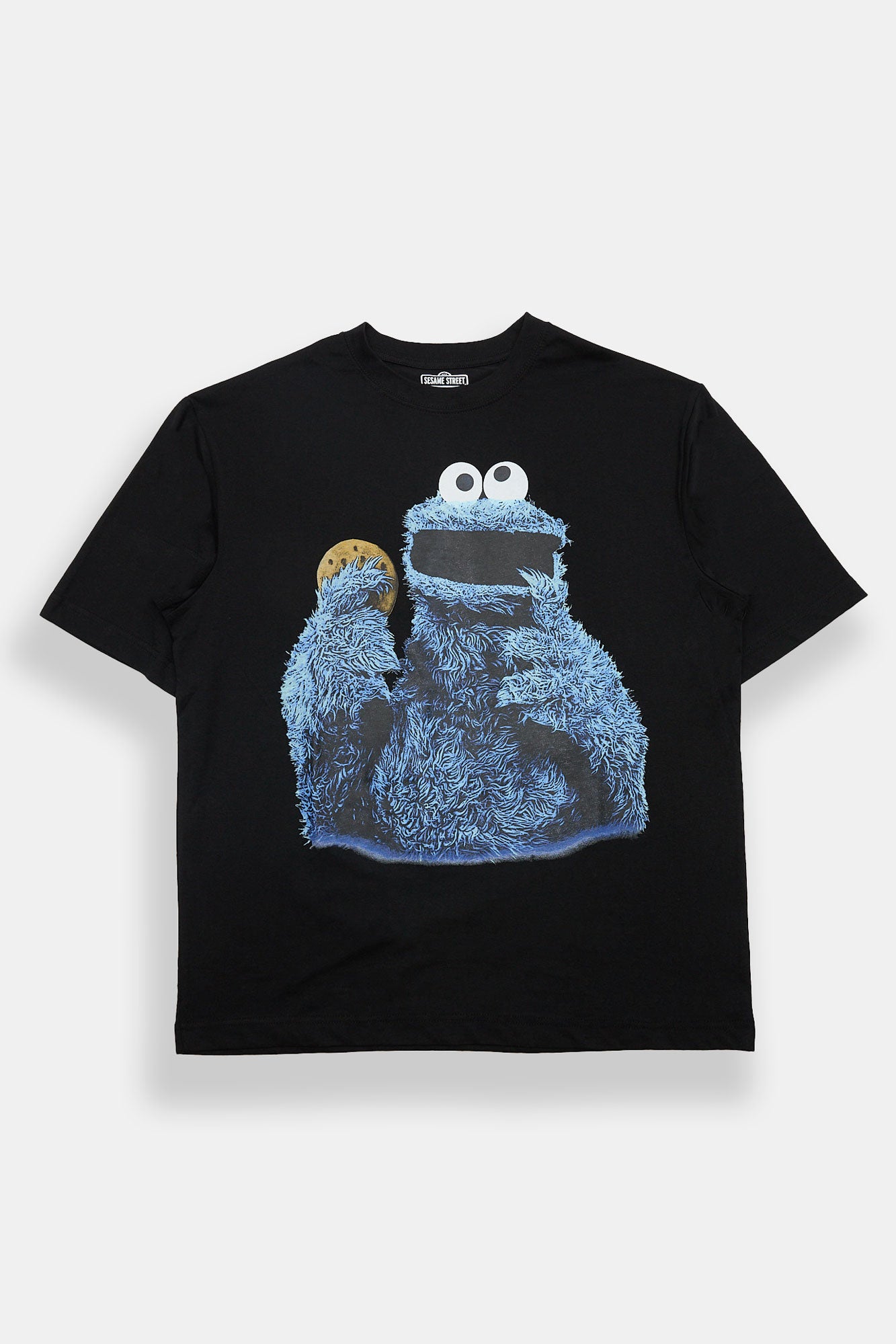 Cookie Monster Graphic Oversized Tee - Black /