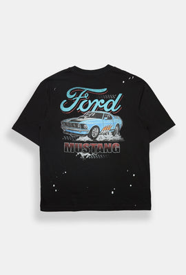 Ford Mustang Splatter Graphic Oversized Tee