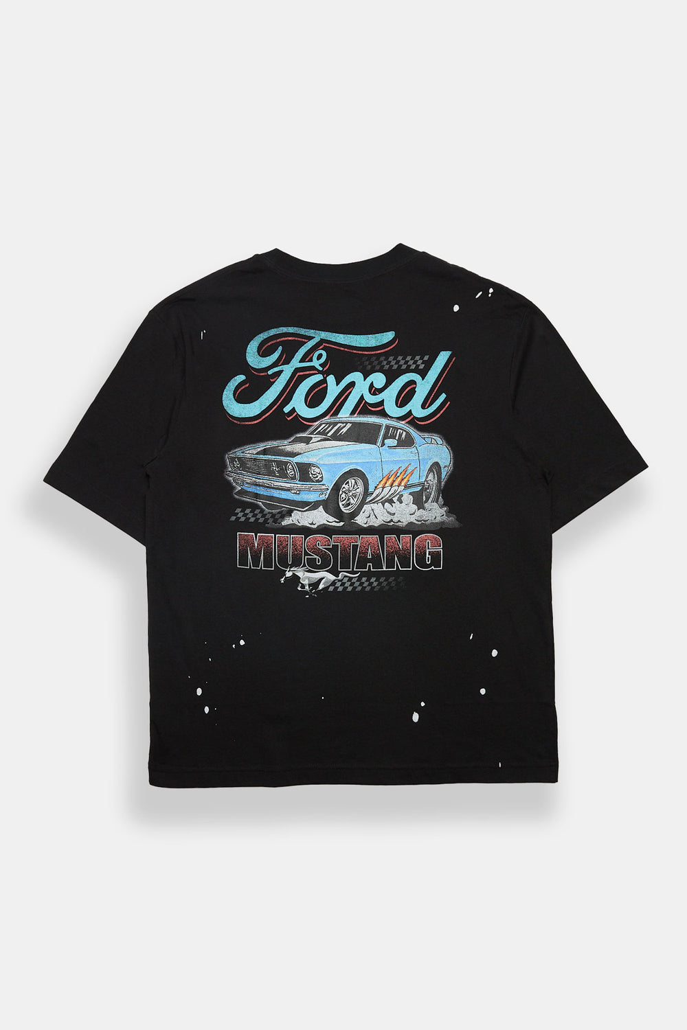 Ford Mustang Splatter Graphic Oversized Tee Ford Mustang Splatter Graphic Oversized Tee