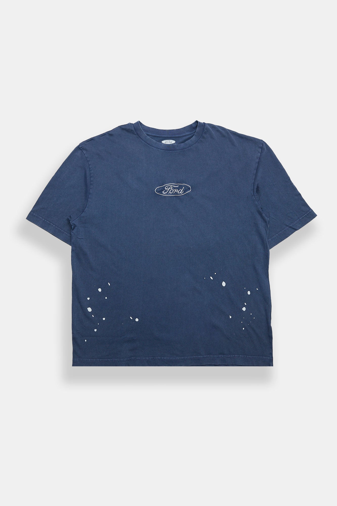 Ford Logo Splatter Oversized Tee - Navy /