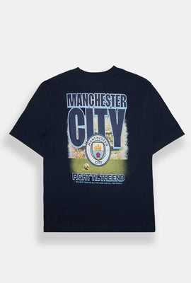 T-shirt surdimensionné imprimé Manchester City